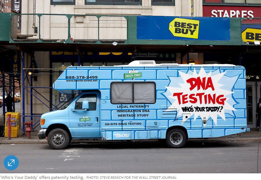 Wall Street Journal features Health Street's DNA Testing Truck - infographic